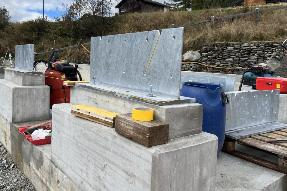 Anschluss Holzkonstruktion zum Massivbau