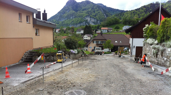Günsberg, Gasse-Fiechtler, Sanierung Kanalisation, Wasserversorgung und Strasse
