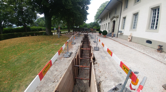 Bern, Psychiatrische Klinik UPD Waldau, Areal/Erneuerung Druckwasserleitungen